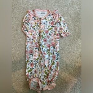 Mud Pie Pink and Green Sleep Sack Pajamas